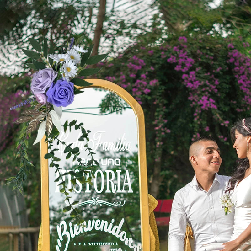 Composition de Fleurs pour Arche de Mariage, Violet et Lilas, vue complémentaire 4