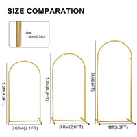 Arche de Mariage Arrondie en Métal Doré, 120 à 220 cm, vue complémentaire 4