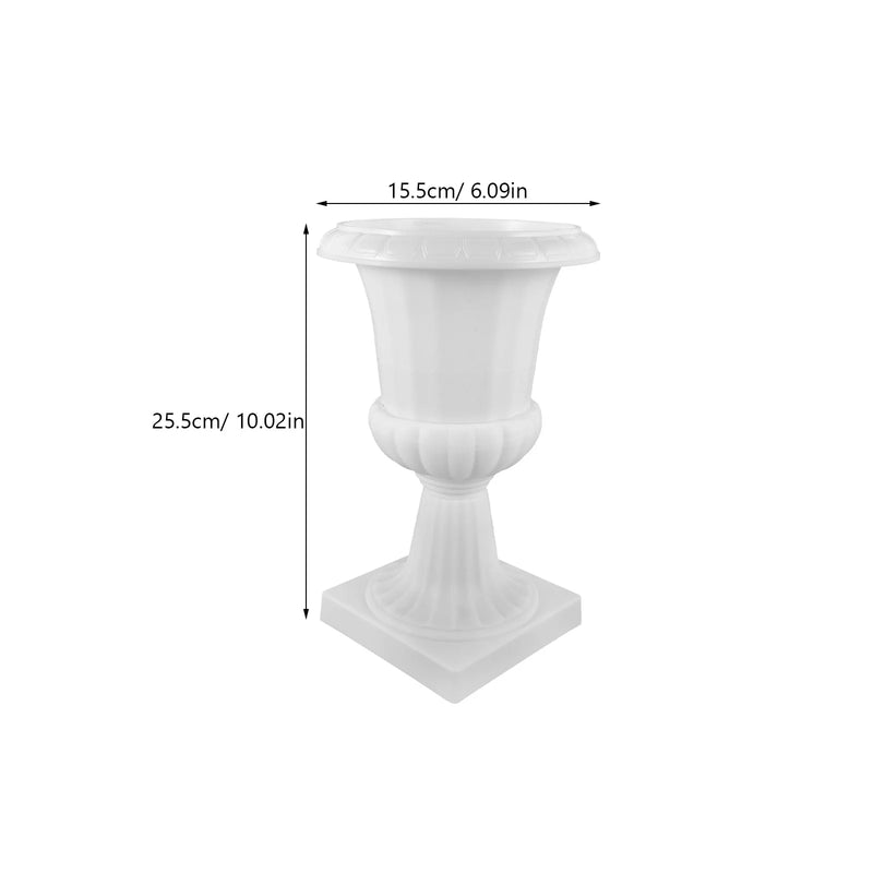 Vase Médicis Blanc sur Piédestal Démontable, 25,5 cm, pour Fleurs de Mariage