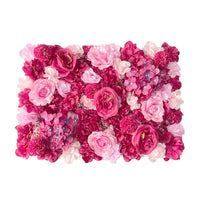 Mur de Fleurs Artificielles, Panneau de Roses 40 x 60 cm, coloris fuchsia