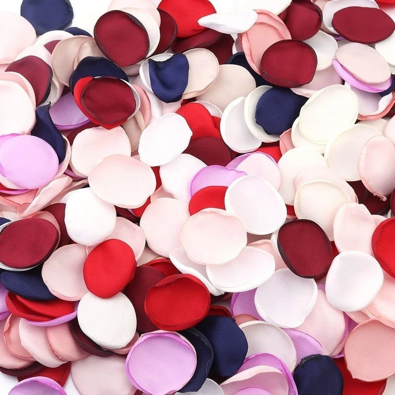 Pétales de Rose Artificiels Blancs ou Multicolores, 30 pétales, multicolores