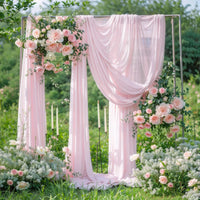 Voilage Arche de Mariage en Mousseline, 70 cm de Large, coloris rose pâle