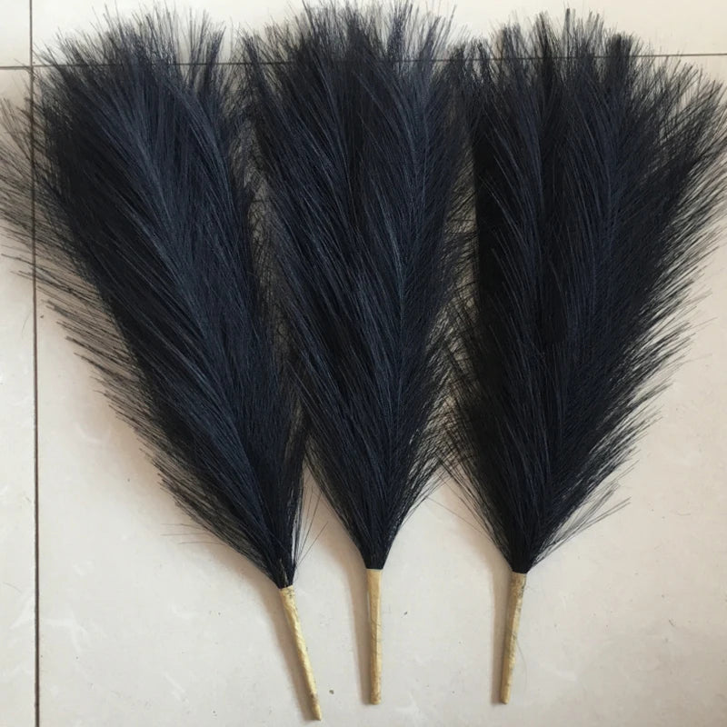 Pampa Artificielle pour Mariage Bohème, Tige de 45 cm, coloris noir