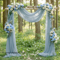 Voilage Arche de Mariage en Mousseline, 70 cm de Large, coloris bleu poudré