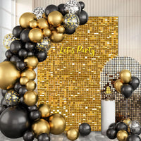 Mur de Paillettes pour Photocall Mariage, coloris doré