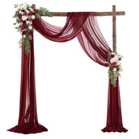 Voilage Chiffon pour Arche de Mariage, coloris bordeaux