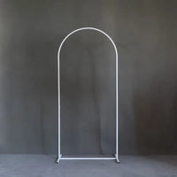 Arche de Mariage Demi-Lune en Métal Blanc, 80 × 180 à 120 × 220 cm