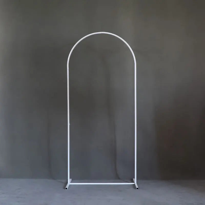 Arche de Mariage Demi-Lune en Métal Blanc, 80 × 180 à 120 × 220 cm