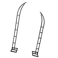 Arche de Mariage Semi-Ouverte en Métal, Paire de 180 et 210 cm, Blanc, Doré ou Noir