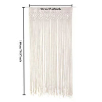 Rideau en Macramé Bohème pour Porte et Fond de Mariage, 6 Tailles de 90 à 130 cm