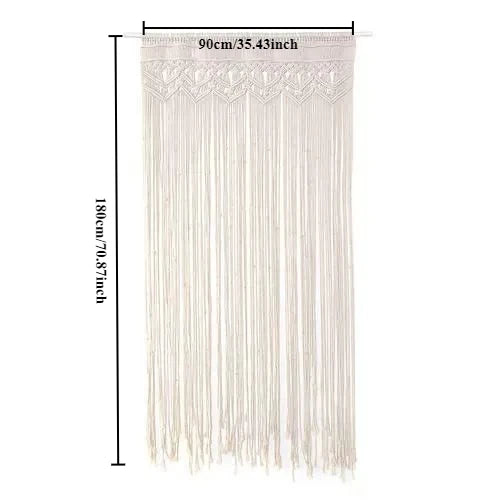 Rideau en Macramé Bohème pour Porte et Fond de Mariage, 6 Tailles de 90 à 130 cm