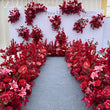 Fleurs Rouges pour Fond de Mariage, Roses, Lys et Anthuriums, 6 Compositions de 50 à 100 cm