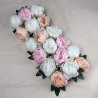 Mur de Fleurs Artificielles, Panneau de Pivoines 52 × 25 cm, vue d'ensemble