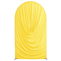 Housse d'Arche de Mariage Drapée en Spandex, coloris jaune