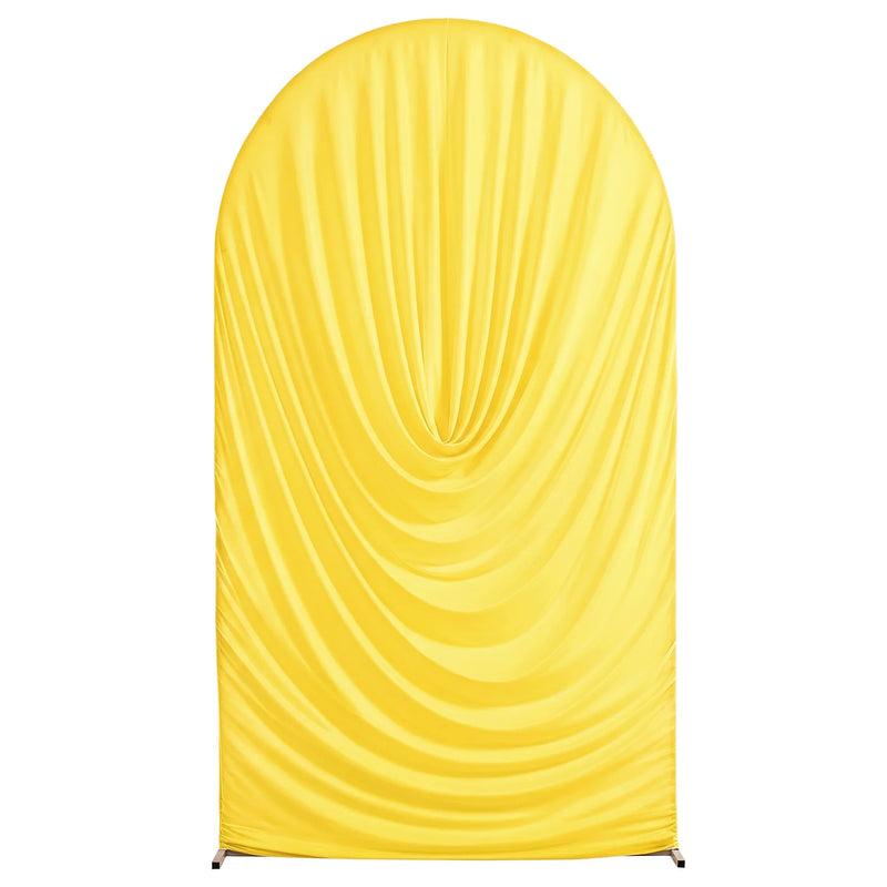 Housse d'Arche de Mariage Drapée en Spandex, coloris jaune