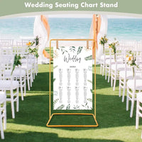 Chevalet Plan de Table Mariage Doré à Sangles, Hauteur 130 ou 180 cm