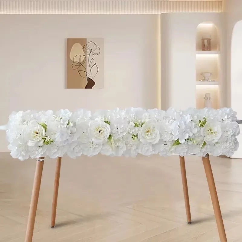 Rangée de Fleurs Artificielles Hortensias et Pivoines, vue complémentaire 4