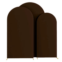 Housse d'Arche de Mariage en Spandex, coloris chocolat