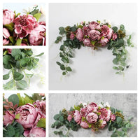 Fleurs pour Arche de Mariage, Pivoines et Eucalyptus de 75 cm, vue complémentaire 4