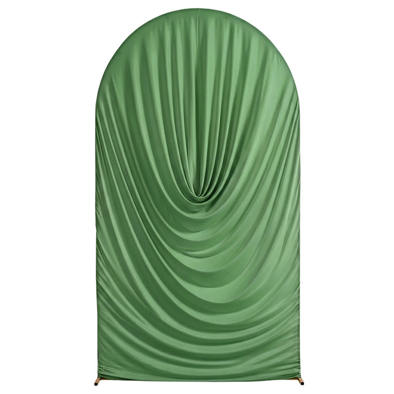 Housse d'Arche de Mariage Drapée en Spandex, coloris vert sauge