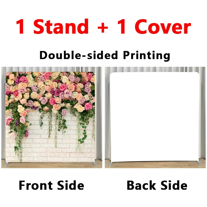 Fond de Photocall Double Face en Aluminium, 243 x 243 cm, 20 Motifs Recto Verso