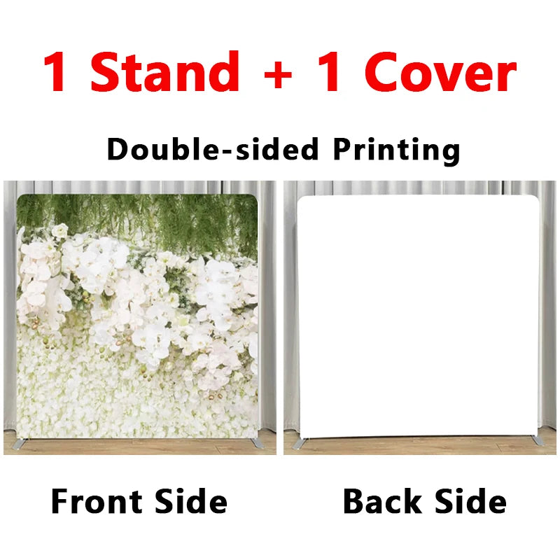 Fond de Photocall Double Face en Aluminium, 243 x 243 cm, 20 Motifs Recto Verso