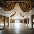 Voilage Plafond Mariage en Chiffon, 12 Coloris, 75 ou 150 cm de Large