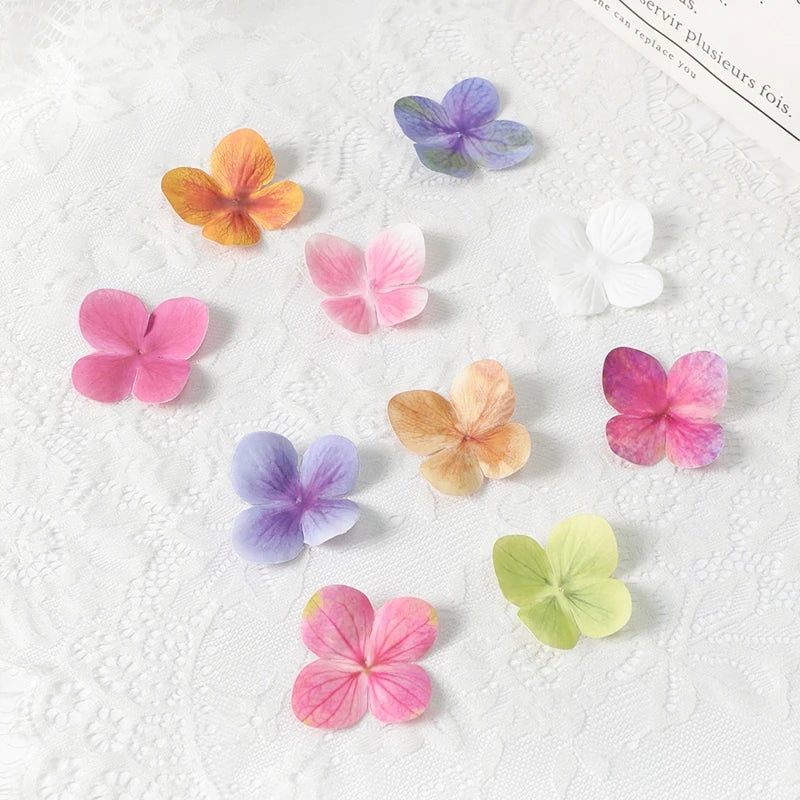 Pétales d'Hortensia Artificiels en Soie 4,5 cm, Lot de 50 à 200, 11 Coloris