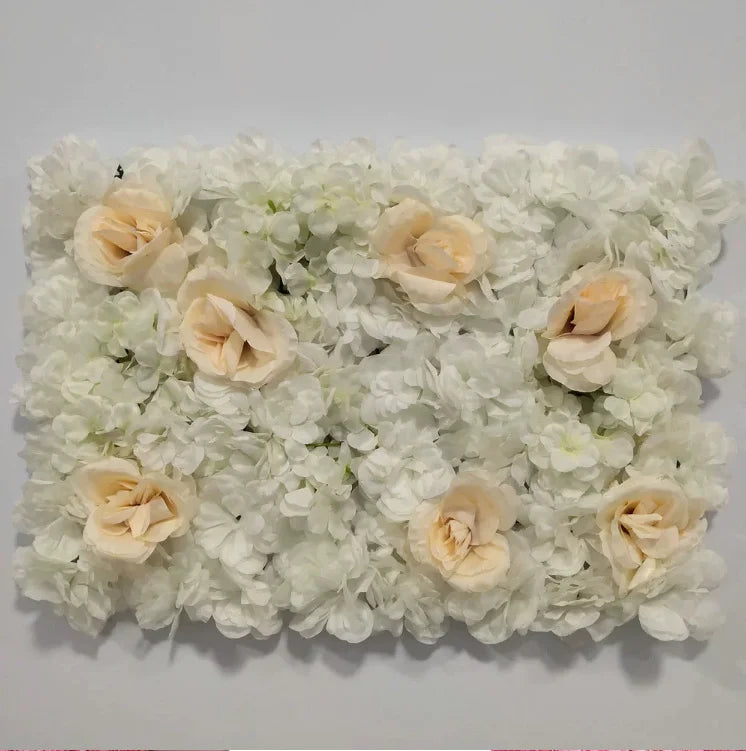 Mur de Fleurs Artificielles, Panneau Haute Densité 60 × 40 cm, 22 Coloris