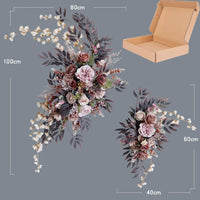 Compositions Florales et Voilages Bohèmes pour Arche de Mariage, 24 Articles à la Pièce