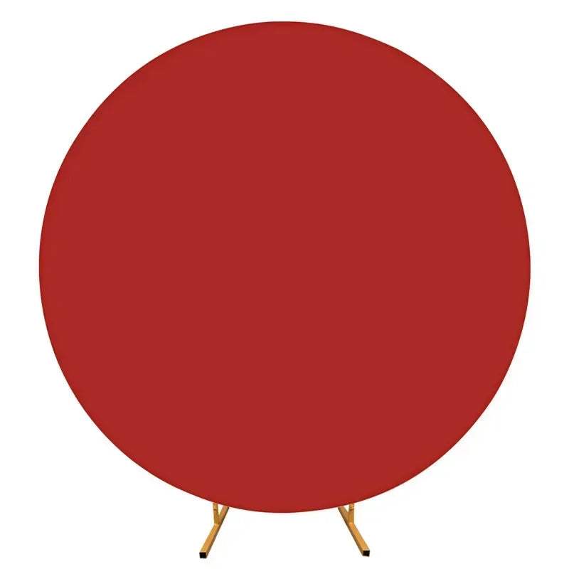 Housse de Panneau Rond de Mariage Ajustée, coloris rouge