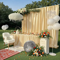 Rideau Satin Brillant pour Fond de Cérémonie, 140 cm de Large, vue complémentaire 4