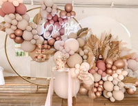 Kit Arche de Ballons Rose Poudré et Nude, 96 à 182 Pièces, vue d'ensemble