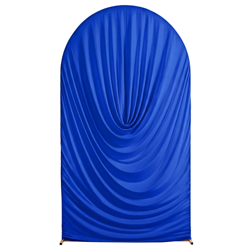 Housse d'Arche de Mariage Drapée en Spandex, coloris bleu roi