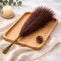 Pampa artificielle boho, couleur et lot brun foncé, 10 tiges