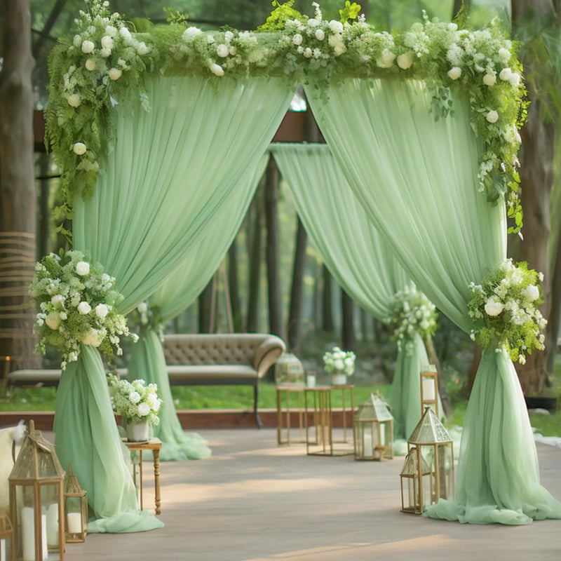Voilage Chiffon de Mariage avec Poche pour Tringle, vue complémentaire 2