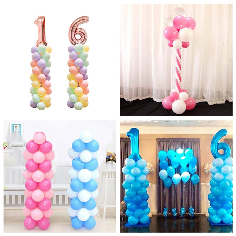 Colonnes à Ballons Transparentes, 2 Bases à Lester et 8 Tiges, vue complémentaire 3