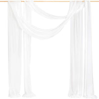 Voilage Mariage pour Arche et Porte en Polyester, coloris blanc
