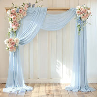 Voilage Arche de Mariage en Mousseline, 70 cm de Large, coloris bleu ciel