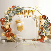 Arche de Mariage Ronde en Aluminium Doré, 150 à 220 cm