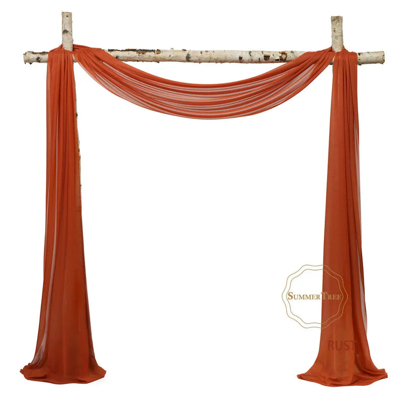 Voilage pour Arche de Mariage en 20 Coloris, coloris rouille