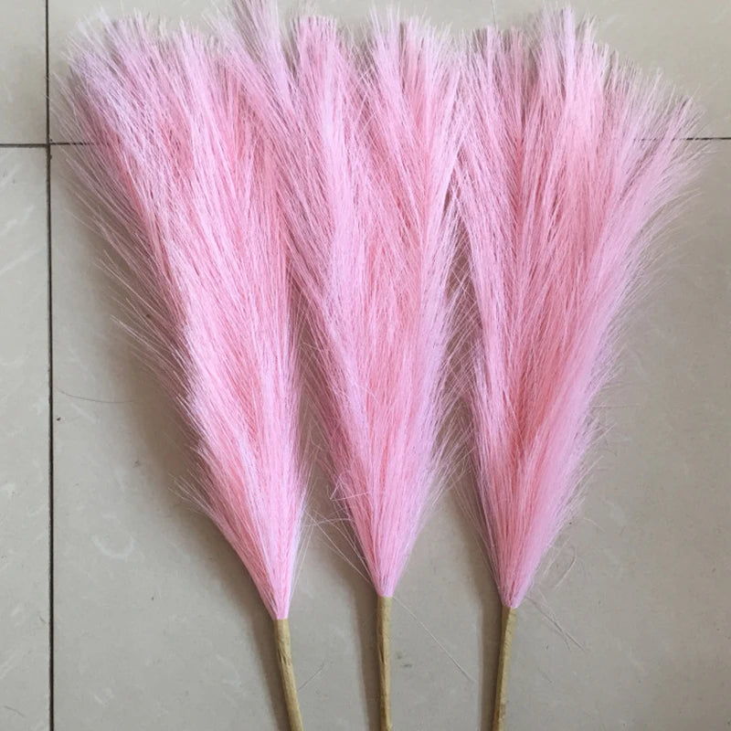 Pampa Artificielle pour Mariage Bohème, Tige de 45 cm, coloris rose clair
