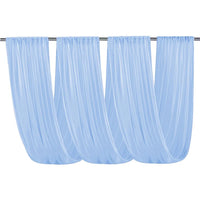 Voilage Plafond Mariage en Chiffon, coloris bleu ciel
