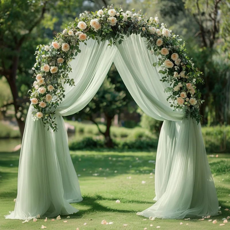 Voilage Tulle Semi-Transparent pour Arche de Mariage, 13 Coloris, 6 Tailles