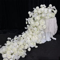Fleurs pour Arche de Mariage, coloris blanc, roses et hortensias