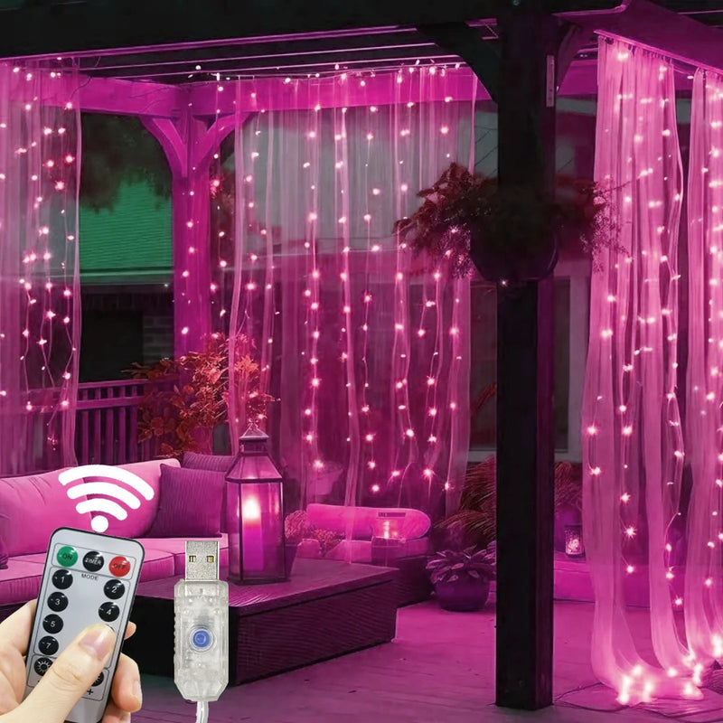 Rideau Lumineux LED avec Télécommande, 100 à 600 LED, vue complémentaire 3