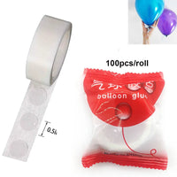 Structure Arche Ballon Souple et Accessoires à la Pièce, rouleau de 100 pastilles de colle pour ballons
