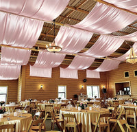 Drapé de Plafond Mariage en Satin, 16 Coloris, 3 à 12 m
