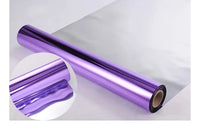 Tapis d'Allée Miroir de Mariage Brillant, Rouleau de 10 m, coloris violet et argenté