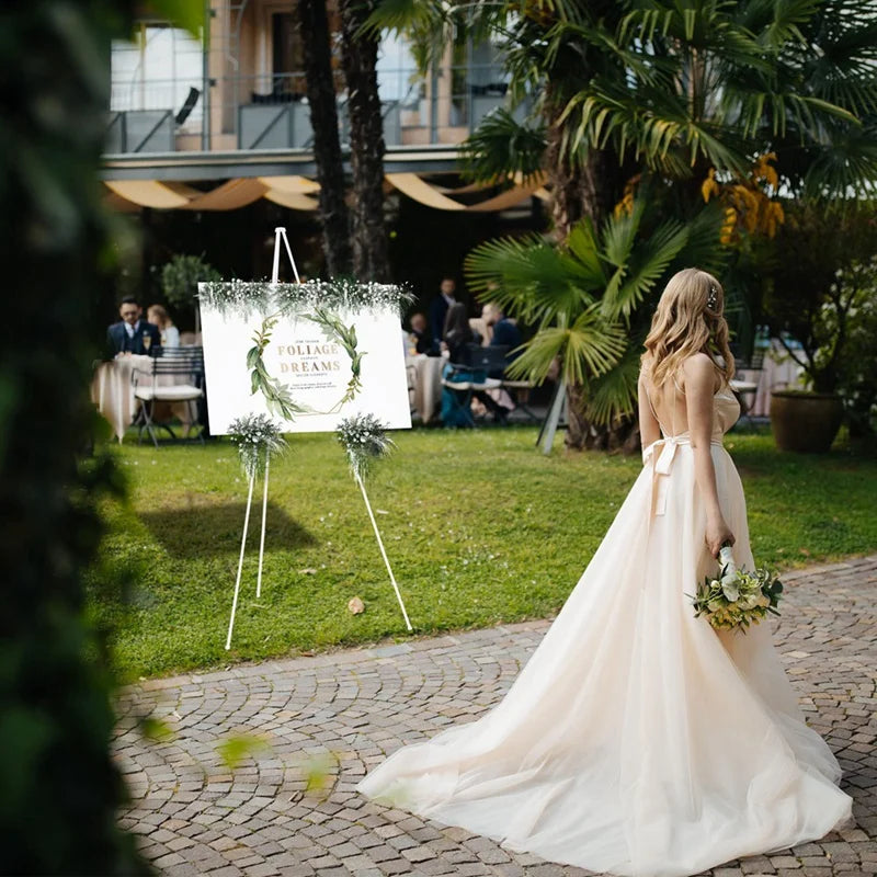 Chevalet de Mariage Blanc en Métal, Pliant, 160 cm avec Housse, vue complémentaire 3